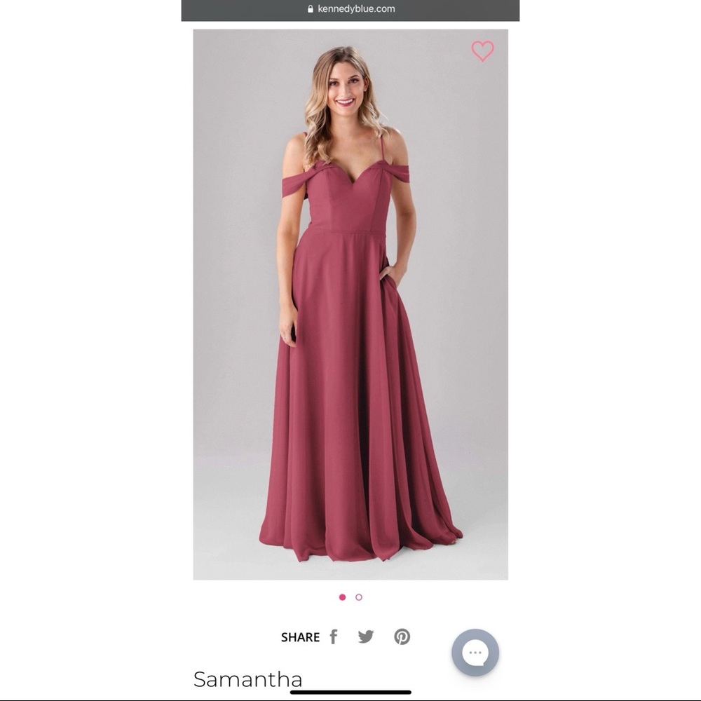 KENNEDY BLUE BRIDESMAID DRESS- SAMANTHA-COLOR: ROSEWOOD